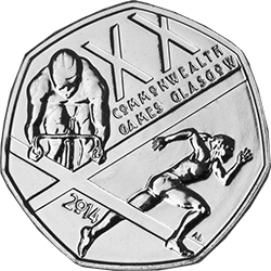 2014 Commonwealth Games 50p