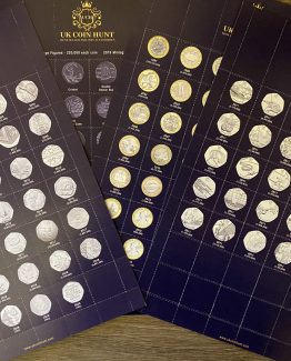 Perforated 10p, 50p, £2 Coin Inserts