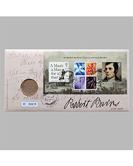 2009 Two Pounds, 'Robert Burns' Issued by the Royal Mint within a First Day Coin Cover