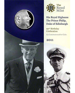 2011 Prince Philip 90th Birthday £5 BU