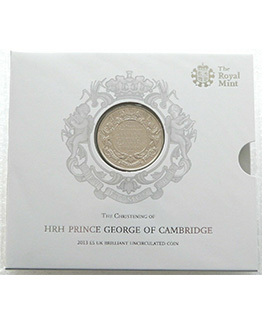 2013 Prince George Christening £5 Coin BU Pack