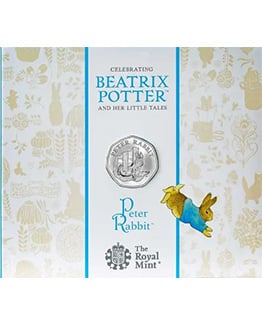 2020 Beatrix Potter Peter Rabbit Fifty Pence Brilliant Uncirculated Coin